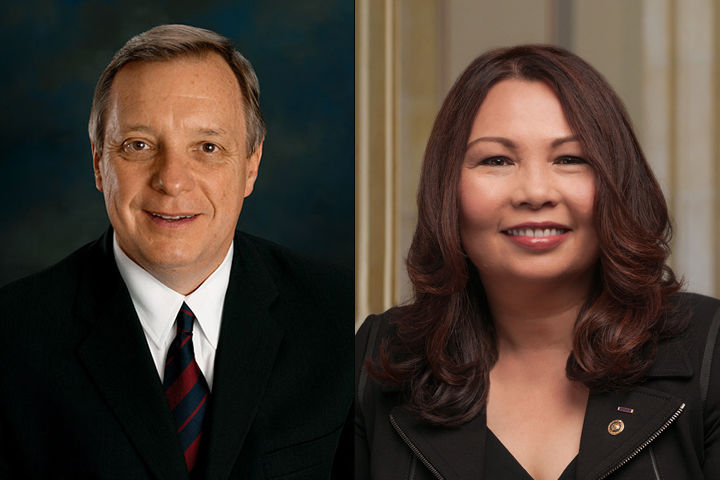 U.S. Sens. Dick Durbin and Tammy Duckworth of Illinois